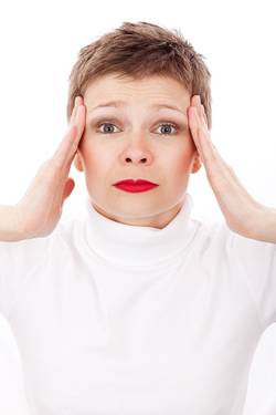 Een vrouw met stress