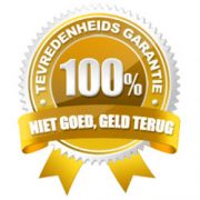100% garantie label niet goed geld terug